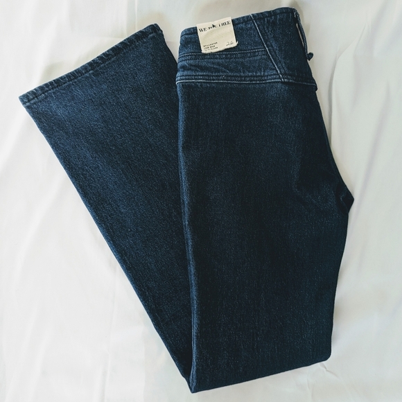 Free People We The Free Jeans Stillwater Low Rise Slim Flare Indigo Blue 26 NWT - Picture 15 of 15
